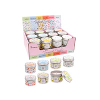 DECORATIVE SCENTED CANDLE IN TIN UN24