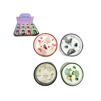 GEM GLOW CRYSTAL CANDLES SOY WAX 4ASST UN12