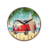 28.8CM MDF COMBI VAN WALL CLOCK