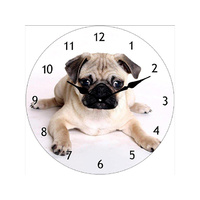 CLOCK PUG 17CM