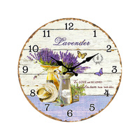 CLOCK LAVENDER 17CM