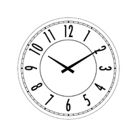 CLOCK GLASS WHITE 30CM