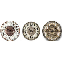 34CM MDF WALL CLOCK 3ASST