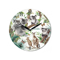 28.8CM MDF AUSTRALIAN WILDLIFE CLOCK