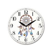 MDF DREAM CATCHER WALL CLOCK 28.8CM