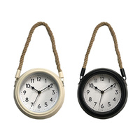 ROPE WALL CLOCK 22CM 2ASST