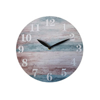 MDF SOFT BLUE AND PINK CLOCK 28.8CM