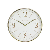 34CM GOLD FRAMED CLOCK