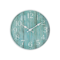 29CM WHITE CLOCK WITH GREEN INSERT