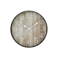 29X29CM NATURAL TIMBER LOOK CLOCK