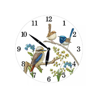28.8CM MDF AUSTRALIAN BIRDS WALL CLOCK
