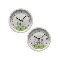 22CM ROCK PEOPLE FAMILY AND HOME CLOCK 2ASST