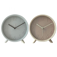 TABLE CLOCK 15X14CM 2ASST
