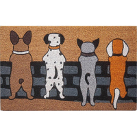 LATEX COIR DOGS ON FENCE 45X75CM