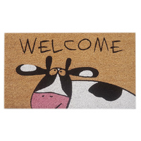 COIR BACKED COW WELCOME 45X75CM