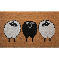 COIR BACKED 3 SHEEP 45X75CM