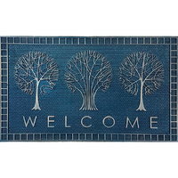 RUBBER TREE WELCOME COPPER 45X75CM