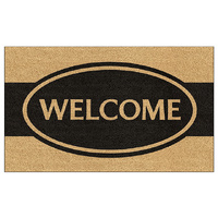 COIR BACKED OVAL WELCOME 45X75CM