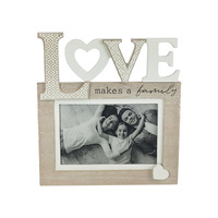 22CM LOVE PHOTO FRAME W/WORDING QTY 4