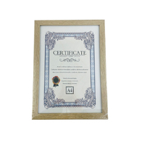 PHOTO FRAME CERTIFICATE NATURAL/WHITE SANDY WOOD