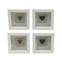 12X12CM FRAME WITH INSPIRATIONAL HEART 4ASST