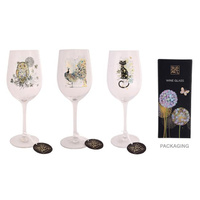BUG ART WINE GLASS 3ASST