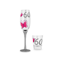 60 BUTTERFLY CHAMPAGNE SHOT SET