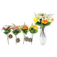 ROSE & LILLY BUNCH 7HEAD 40CM