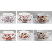 CUP & SAUCER PLANTER FLOWER 6ASST