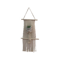 75CM MACRAME HANGER WITH POT QTY2