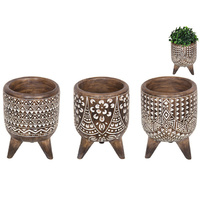 15CM BOWL/PLANTER SYNCOPATED ART QTY 3