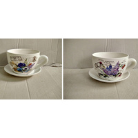 CUP AND SAUCER PLANTER SET 2ASST SOLD QTY 6