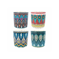 POT ROUND ARABESQUE 12X12X12.5CM 4ASST