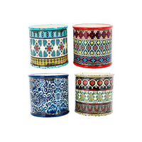 POT ROUND MIXED 13.5X13.5CM QTY 4