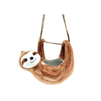 POT SLOTH HANGING 17.5X10.2X14.5CM