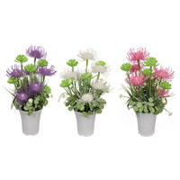 46CM POTTED FLOWERS 3ASST