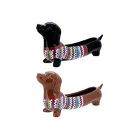 POT DACHSHUND 7.7X27X13CM QTY 4