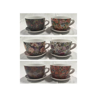 CUP AND SAUCER PLANTER 6ASST