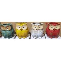 CERAMIC OWL PLANTER white only 15(L) x 15(H)