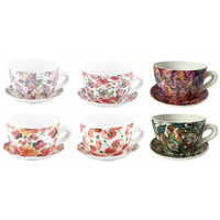 CUP AND SAUCER PLANTER 23x19x12CM 6ASST