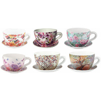 CUP AND SAUCER PLANTER 23x19x12CM 6ASST