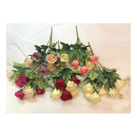 FLOWER BUNCH 7 HEAD ROSES 2TONE 5ASST