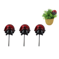 14CM MARBLE LADYBUG GARDEN STAKE UN24