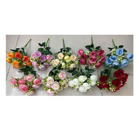 FLOWER BUNCH 10HEAD SPRING ROSES