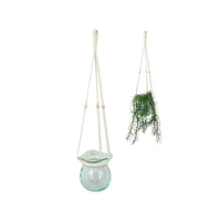 73CM HANGING MACRAME PLANTER W/MOULDED G