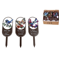 31CM METAL GARDEN STAKE 3ASST UN12