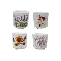 FLOWER POT 9.5X9.5CM 4ASST QTY 8