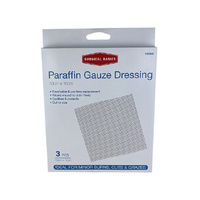 S/BASICS PARAFFIN GAUZE 10X10CM 3PK UN8