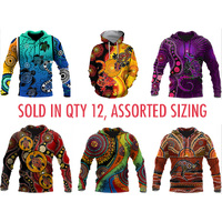 INDIGENOUS DESIGN HOODIES SOLD QTY 12