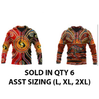 INDIGENOUS DESIGN HOODIES SOLD QTY 6